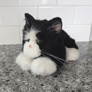 Tiger Electronics FurReal Friends Kitten 2002 Black White Meows Purrs Tested